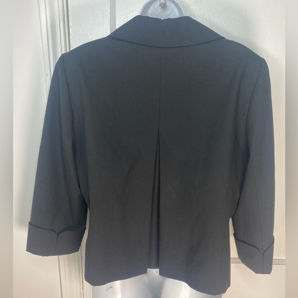 Alex Marie 14 Black Career Business 3/4 Sleeve One Button Blazer - Picture 2 of 4